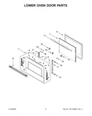 Lower oven door parts