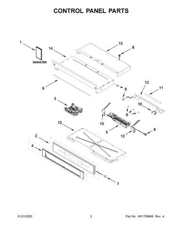 Control panel parts