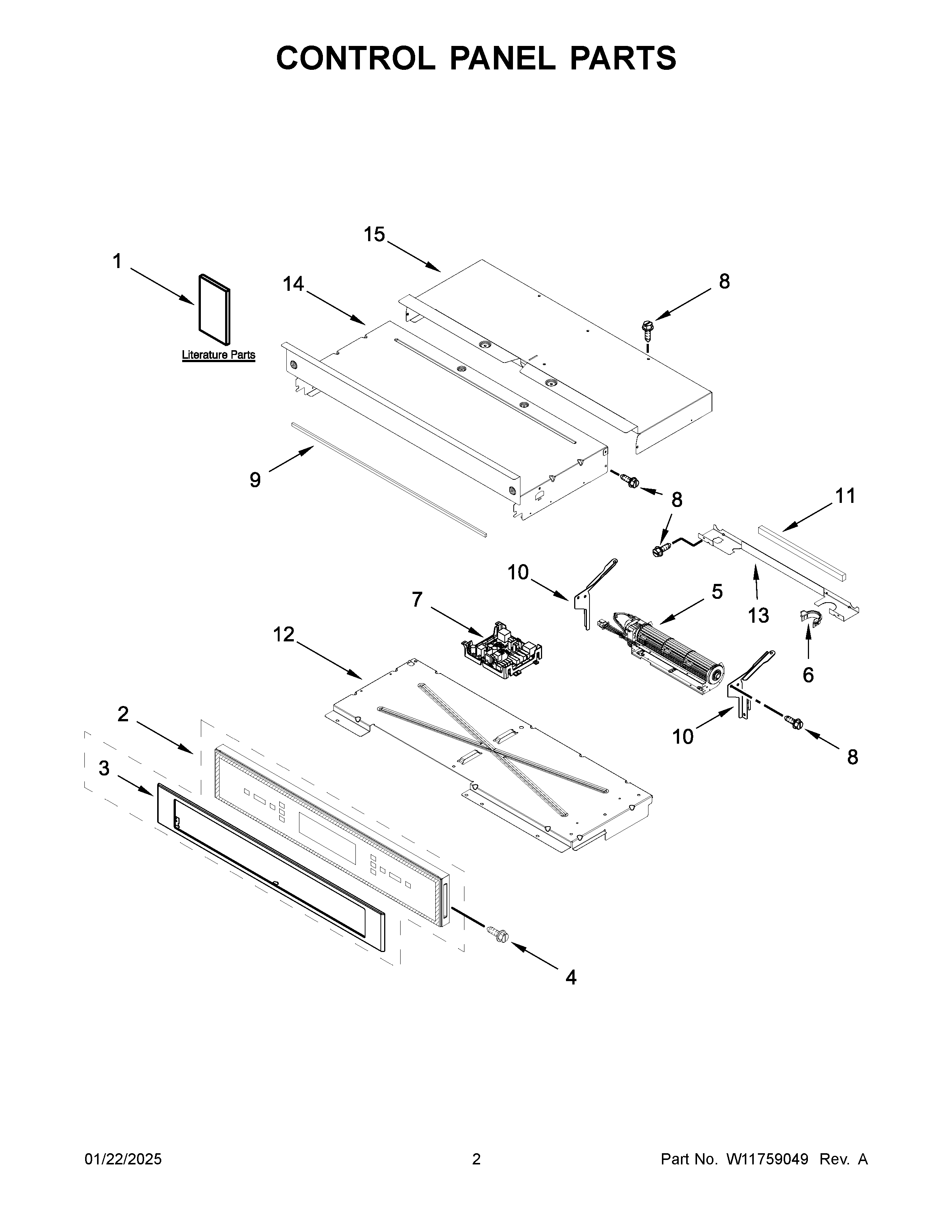 Control panel parts