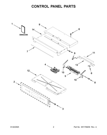 Control panel parts