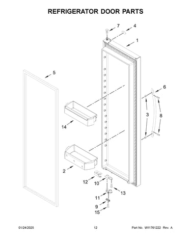 Refrigerator door parts