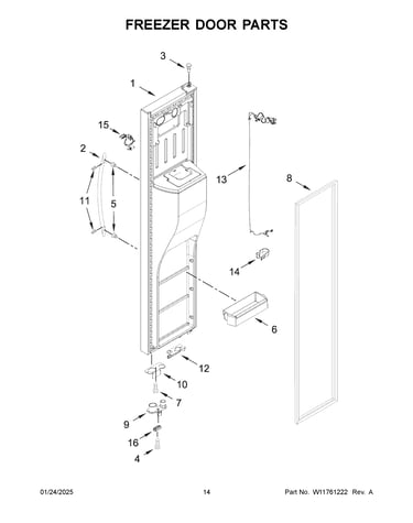 Freezer door parts