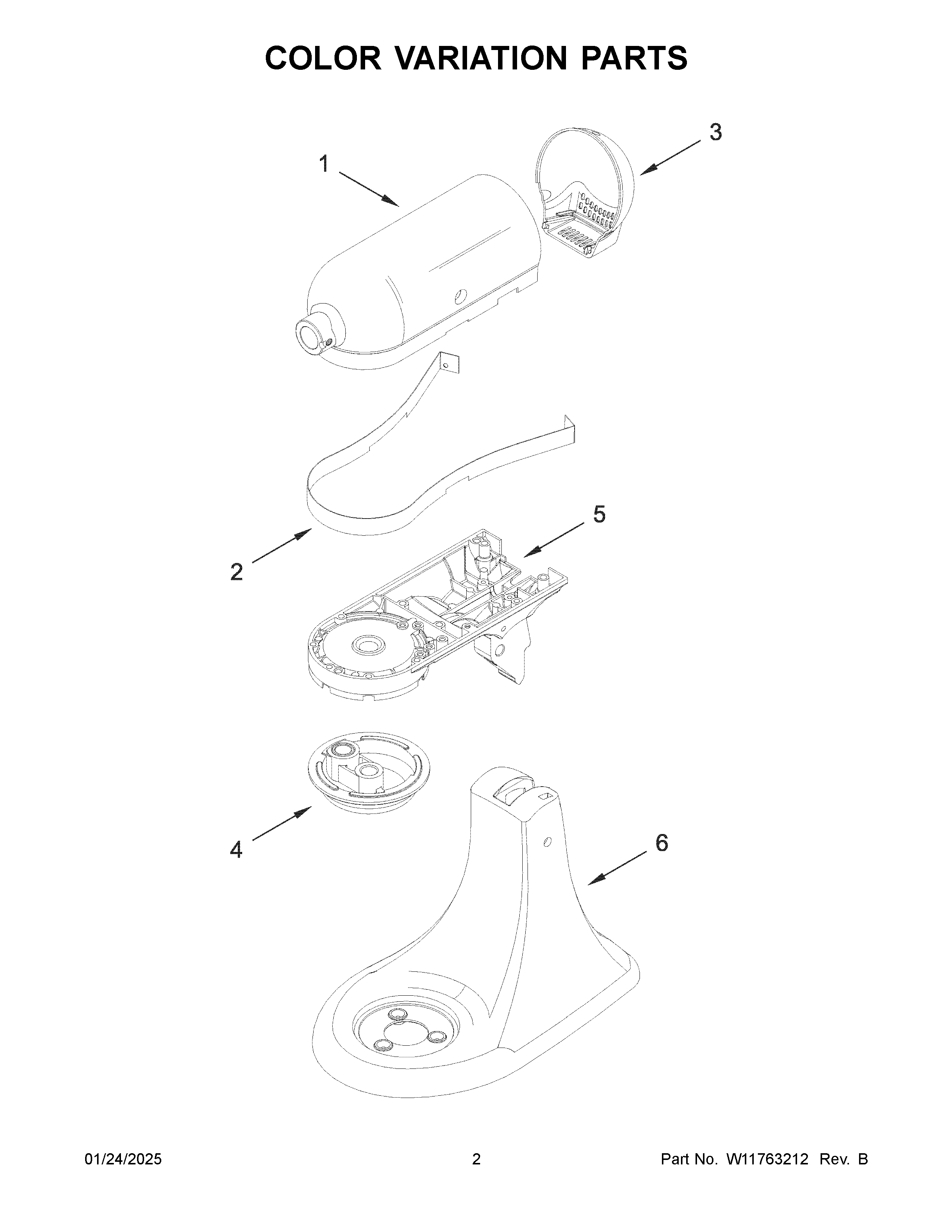 Color variation parts
