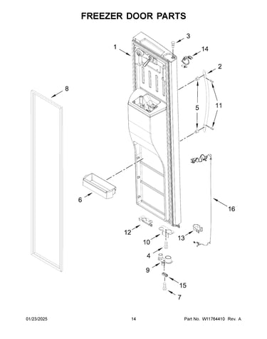 Freezer door parts