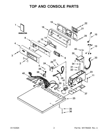 Top and console parts