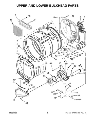 Upper and lower bulkhead parts