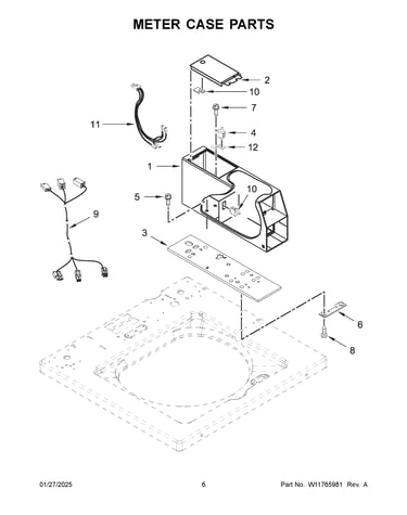 Meter case parts