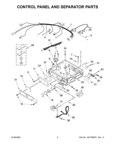 Control panel and separator parts