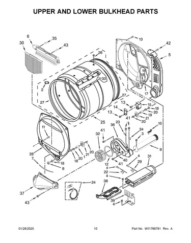Upper and lower bulkhead parts
