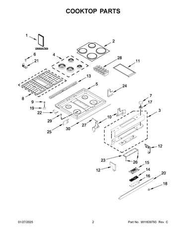 Cooktop parts