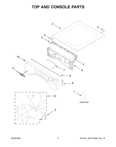Top and console parts