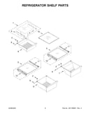 Refrigerator shelf parts