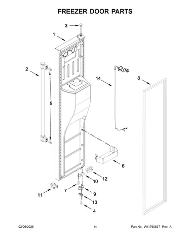 Freezer door parts