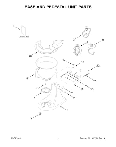 Base and pedestal unit parts
