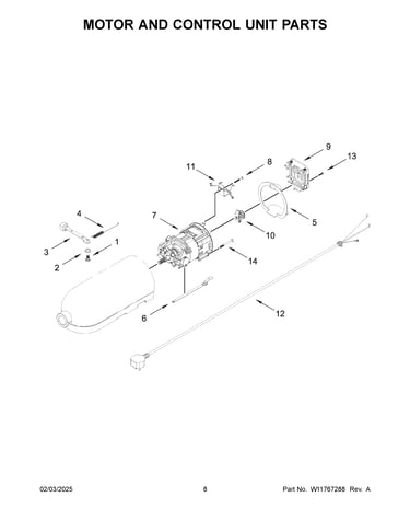 Motor and control unit parts
