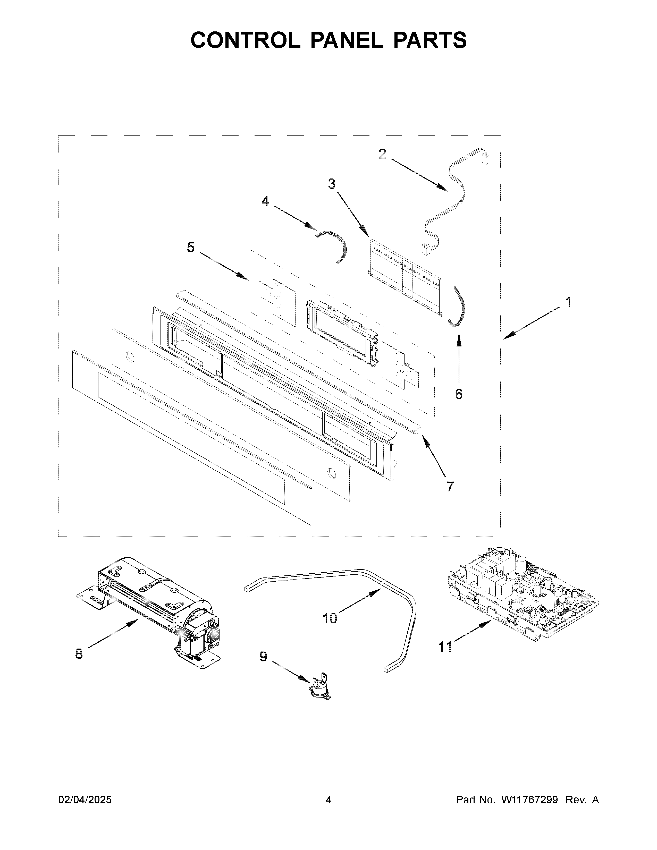 Control panel parts