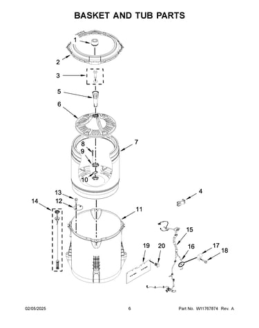 Basket and tub parts