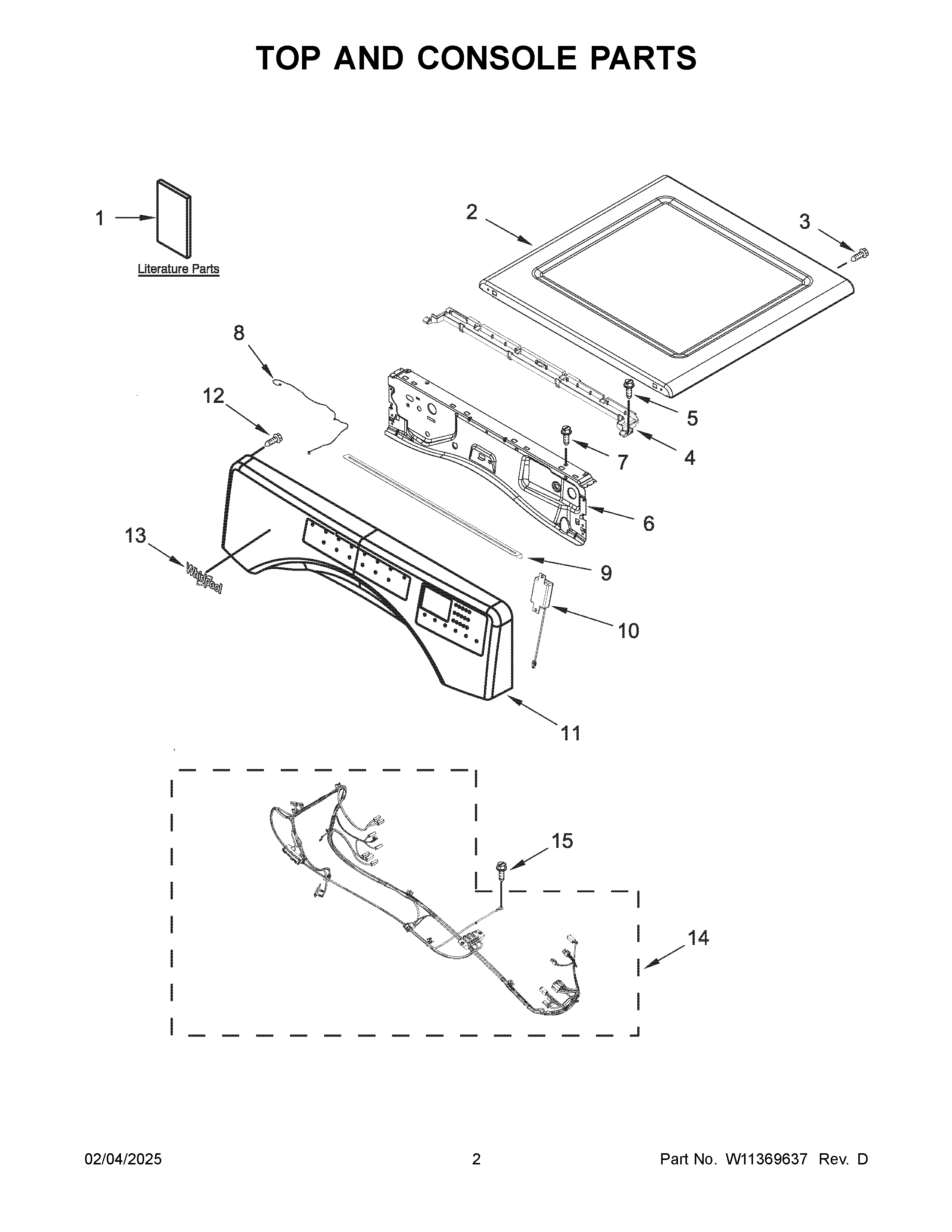 TOP AND CONSOLE PARTS