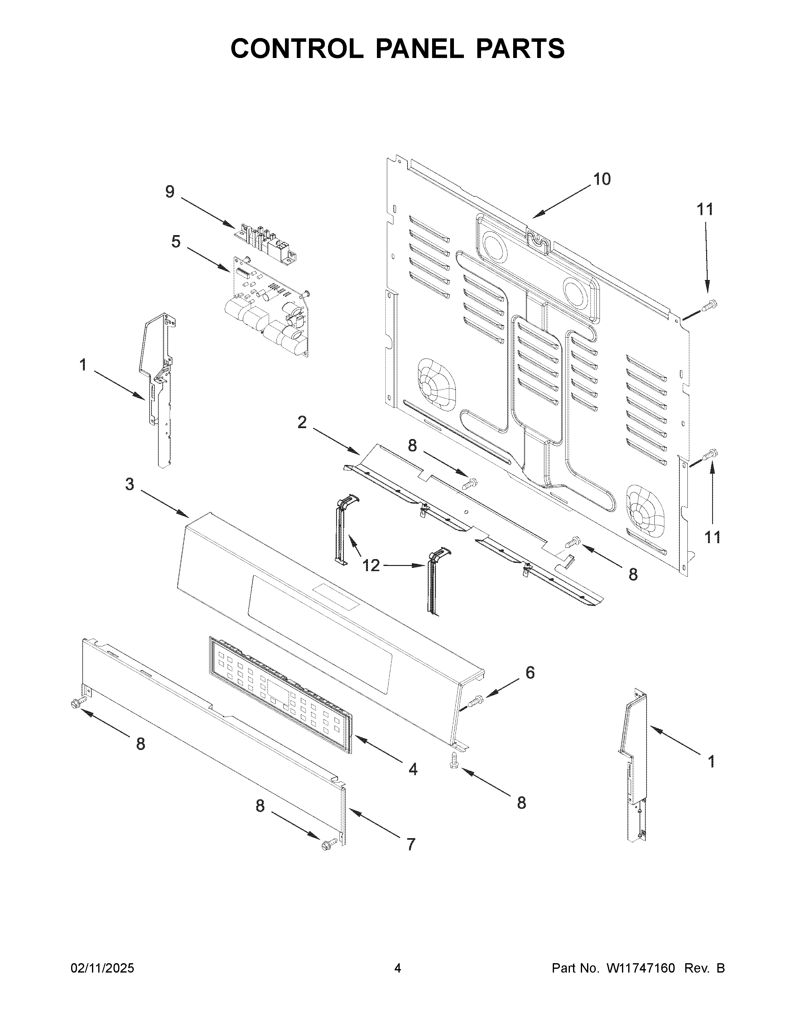 Control panel parts