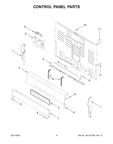 Control panel parts