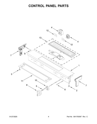 Control panel parts