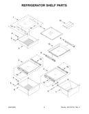 Refrigerator shelf parts