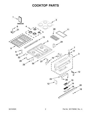Cooktop parts