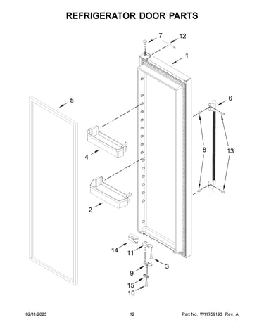 Refrigerator door parts