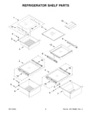 Refrigerator shelf parts