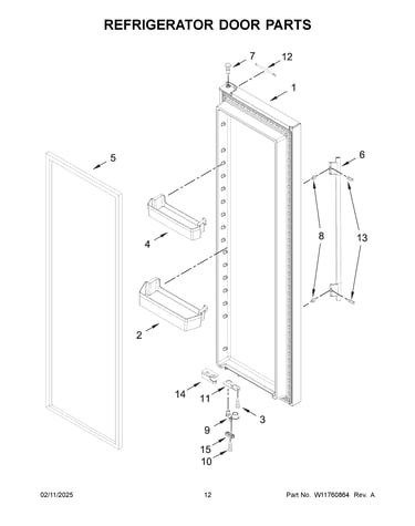Refrigerator door parts