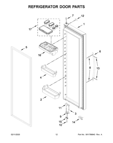 Refrigerator door parts