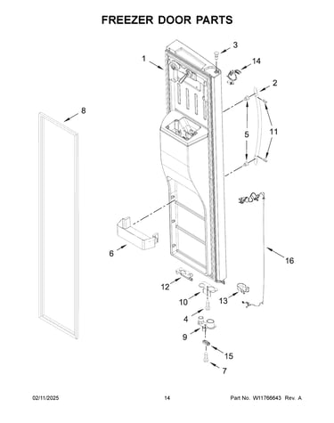 Freezer door parts
