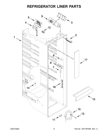 Refrigerator liner parts
