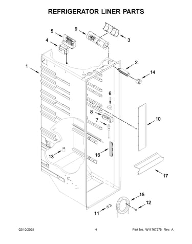 Refrigerator liner parts
