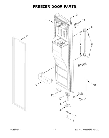 Freezer door parts