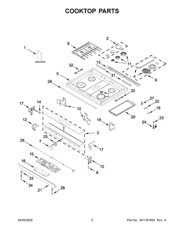 Cooktop parts