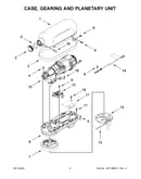 Case, gearing and planetary unit