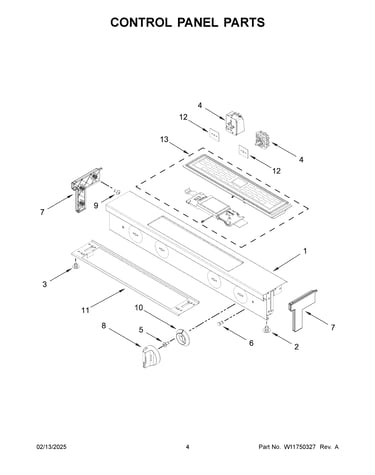 Control panel parts