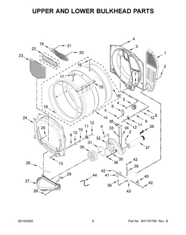 Upper and lower bulkhead parts