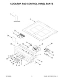Cooktop and control panel parts