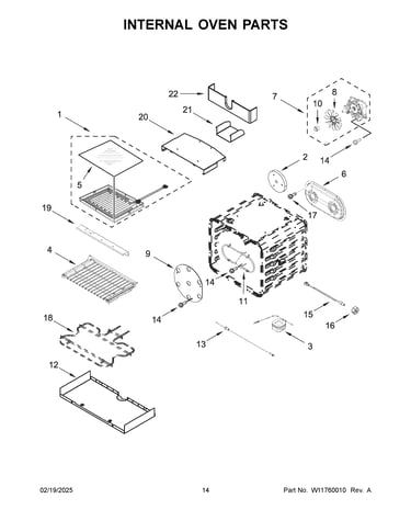 Internal oven parts