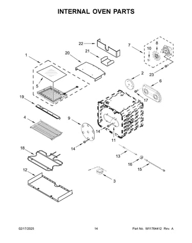 Internal oven parts