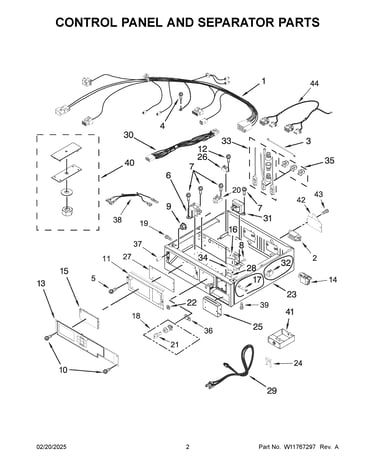 Control panel and separator parts