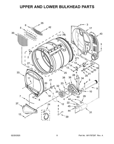 Upper and lower bulkhead parts