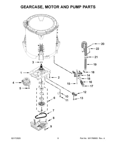Gearcase, motor and pump parts