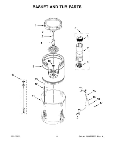 Basket and tub parts