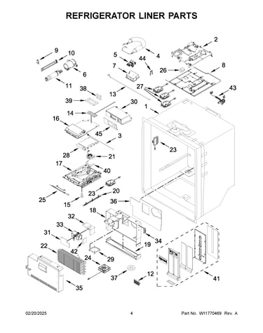 Refrigerator liner parts