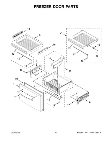 Freezer door parts