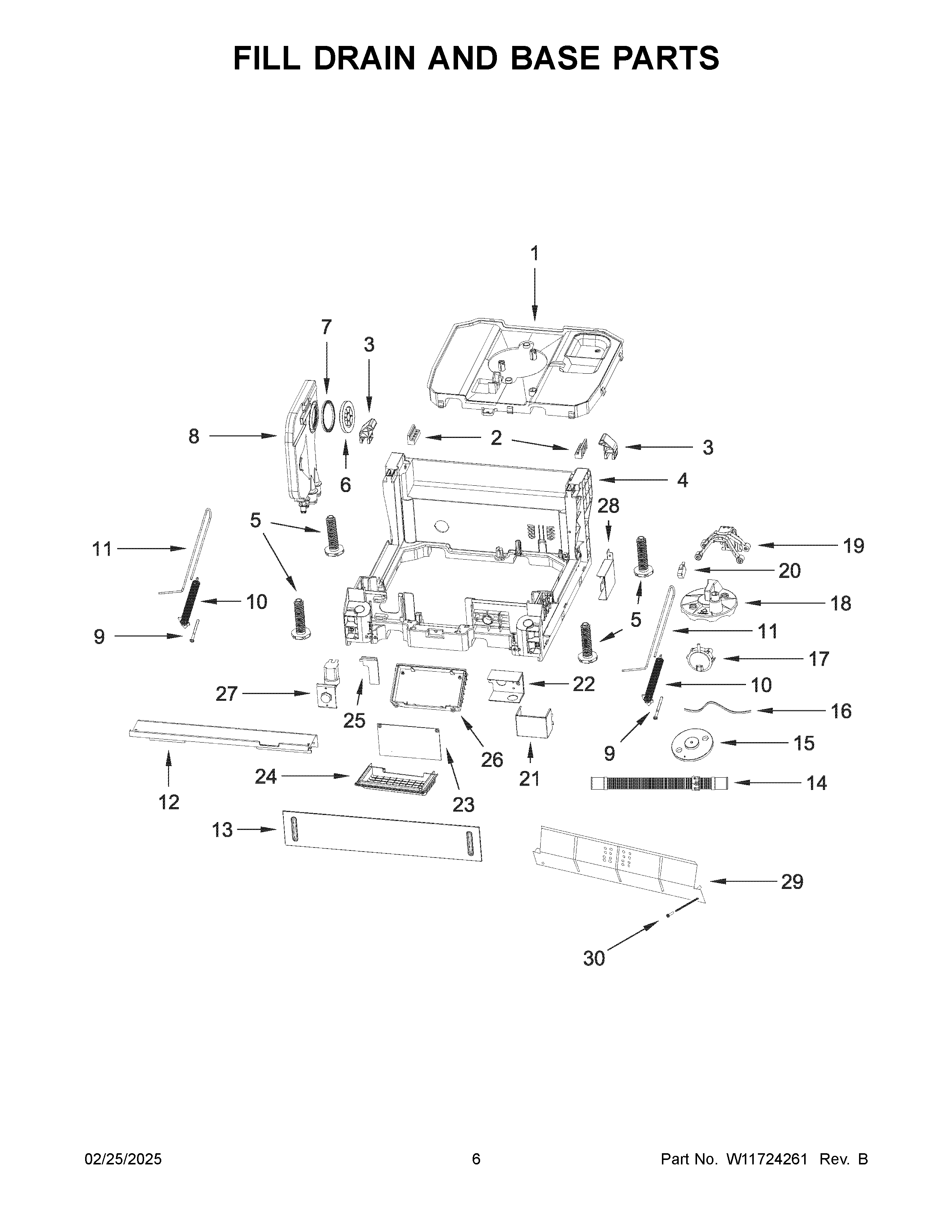 Fill drain and base parts