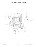 Tub and frame parts
